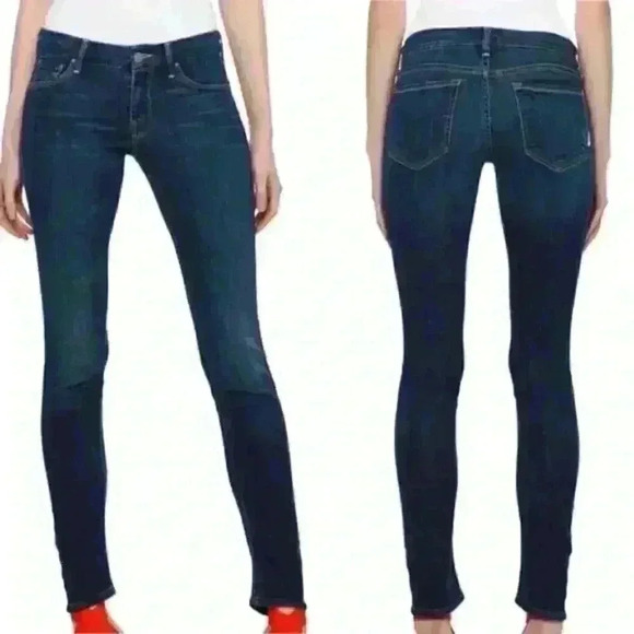 Mother High-Waist Looker Skinny Jeans in Flowers From The Storm Wash Size: 25 - Picture 1 of 9